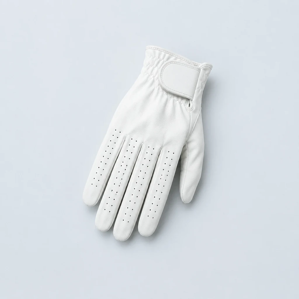 White leather golf glove