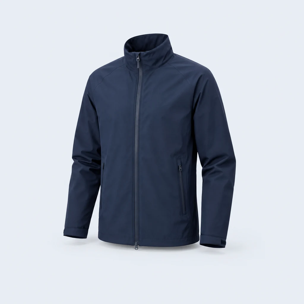 Dark navy waterproof golf jacket